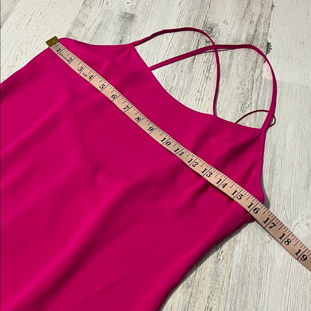 Amanda Uprichard Marianna Midi Dress in Hot Pink Size Small - Picture 7 of 10